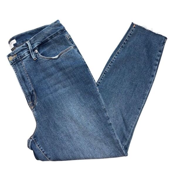 Good American Good Legs Cig Raw-Edge Jeans size 16 - Picture 9 of 9